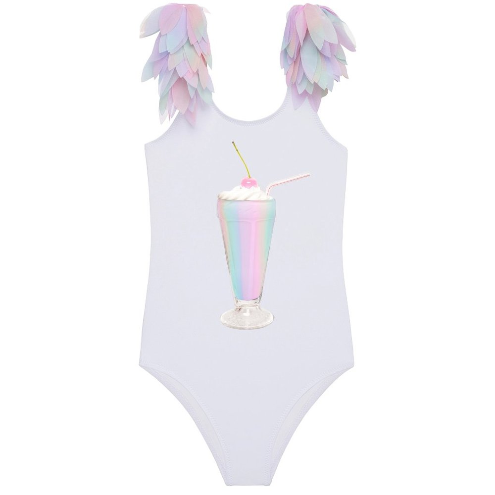 Stella Cove NWT Girls Milkshake Shoulder Petal One Piece Swimsuit Size 2T